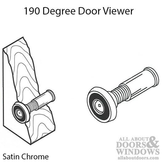 Door Viewer - 190å¡ Degree - Brushed/Satin Chrome