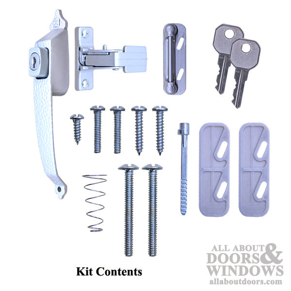 Storm Door Keyed Handle Set Tulip Style with 1.75 Inch Screw Center - Storm Door Keyed Handle Set Tulip Style with 1.75 Inch Screw Center