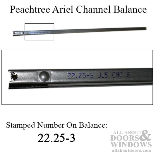 Peachtree Ariel 22-1/4-3 Channel Balance, 2454, 3054 Non-Tilt Window