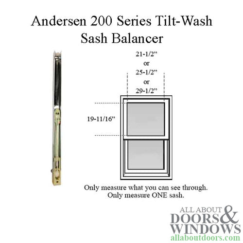 Andersen 200 Series Tilt-Wash Double Hung Sash Balancer - M740 - Andersen 200 Series Tilt-Wash Double Hung Sash Balancer - M740