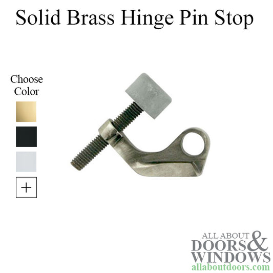 Hinge Pin Stop Solid Brass Choose Finish