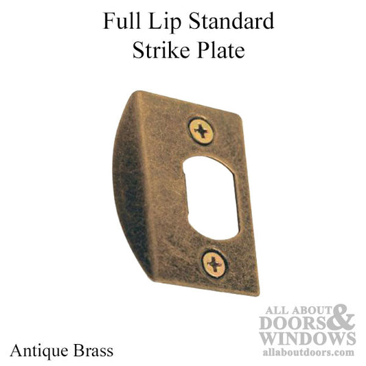 Latch strike - Standard - 1-5/8 Inch HC - Antique Brass (Each)