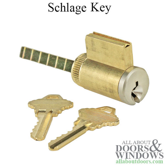 HLS7 Cylinder, Schlage 5 pin SC1 46.5mm tailpiece - Satin Nickel