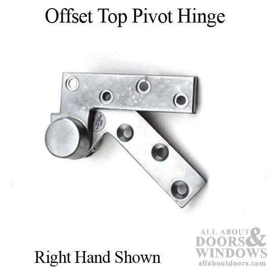 3/4 inch offset Top Pivot hinge, Right Hand - Satin Chrome US26D