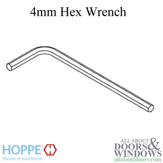 Hoppe 4mm Hex / Allen Wrench, Large - Black