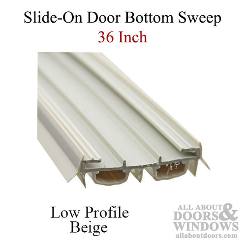 Slide-On Bottom Sweep for 36 Inch Door Bulb Beige - Slide-On Bottom Sweep for 36 Inch Door Bulb Beige
