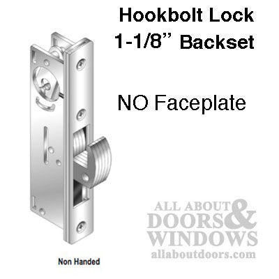 Hookbolt  Lock, 1-1/8 Inch Backset - No Face plate