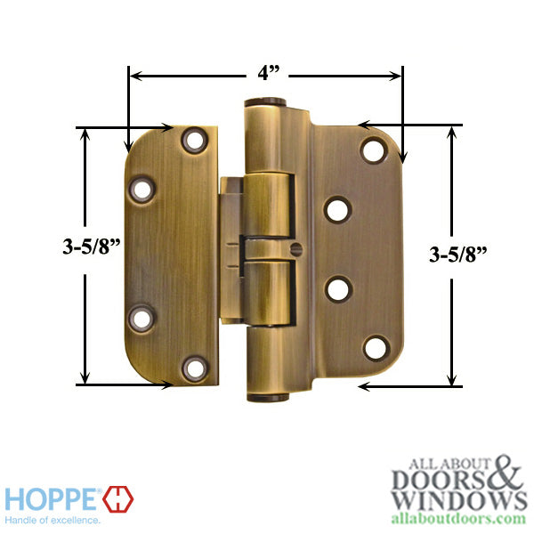 Hoppe F73, 2009 Set Hinge, RHI / LHO- Antique Brass - Hoppe F73, 2009 Set Hinge, RHI / LHO- Antique Brass