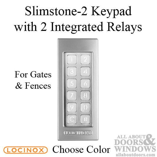 Locinox Weather-Resistant Keypad with 2 Integrated Relays for Gates & Fences - Choose Color