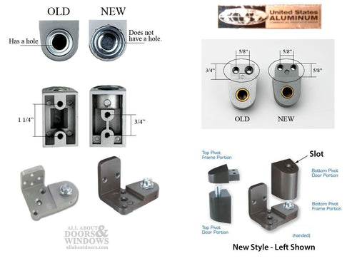 US Aluminum Storefront Pivot Hinge - Intermediate / Middle, Right - US Aluminum Storefront Pivot Hinge - Intermediate / Middle, Right