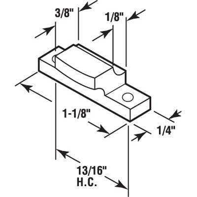 Bottom Glide - Sliding Windows, Glides / Guides - Nylon - Bottom Glide - Sliding Windows, Glides / Guides - Nylon