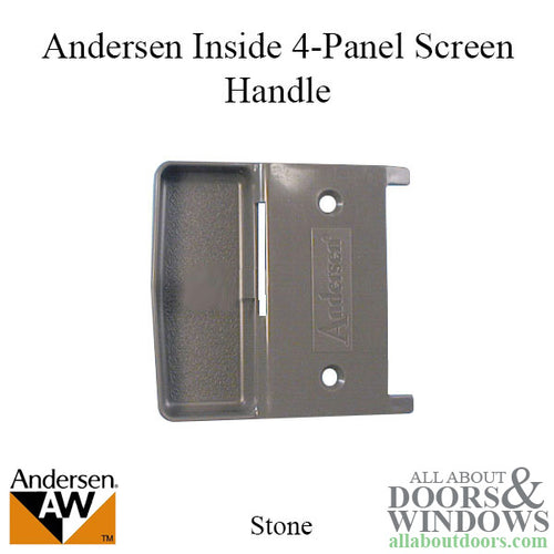 Andersen Window - Frenchwood Gliding Door - Pull, Inside 4 Panel - Stone - Andersen Window - Frenchwood Gliding Door - Pull, Inside 4 Panel - Stone