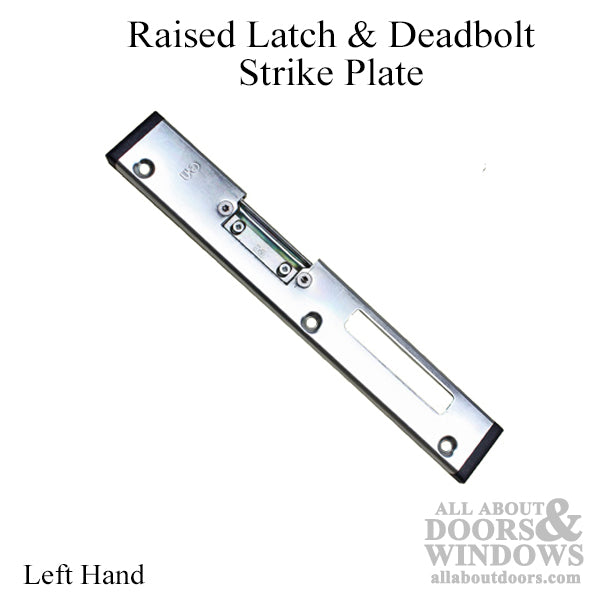 Raised Latch & Deadbolt Strike Plate - Left Hand - Raised Latch & Deadbolt Strike Plate - Left Hand