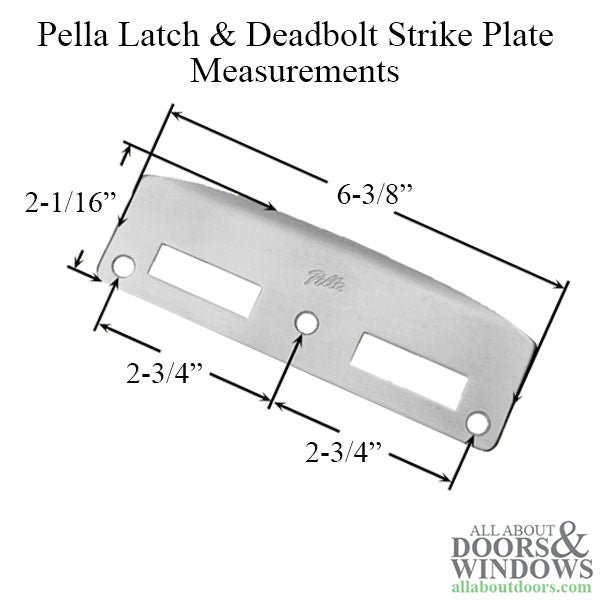 Pella Deadbolt Strike Plate For Hinged Doors Center Latch and Deadbolt Strike Plate Choose Color - Pella Deadbolt Strike Plate For Hinged Doors Center Latch and Deadbolt Strike Plate Choose Color