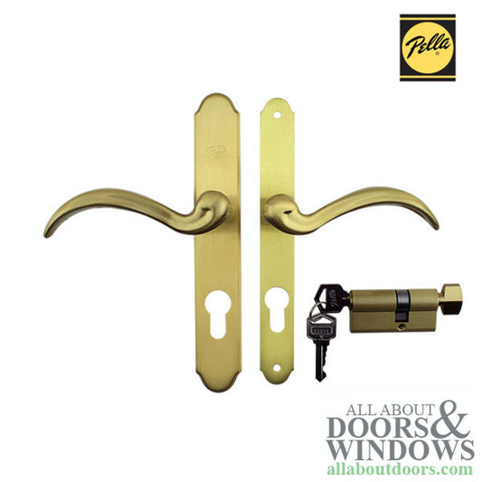 Pella Select 6000 Series Mortise Lock Storm Door Hardware Trim - Brushed Brass