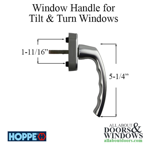 Luxembourg Non-Locking Handle Tilt & Turn Windows  / Balcony Doors - Silver - Luxembourg Non-Locking Handle Tilt & Turn Windows  / Balcony Doors - Silver