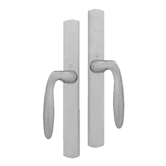 HOPPE HLS 9000 Sliding Door Handle Set with Verona Lever Fixed Dummy Satin Nickel