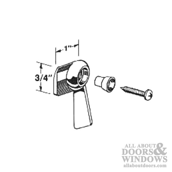 Sliding Window Lock, Right Hand - Chrome - Sliding Window Lock, Right Hand - Chrome