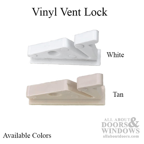 Vent Lock For Double Hung Windows and Single Hung Windows 1.25 Inch Vinyl Lock - Vent Lock For Double Hung Windows and Single Hung Windows 1.25 Inch Vinyl Lock