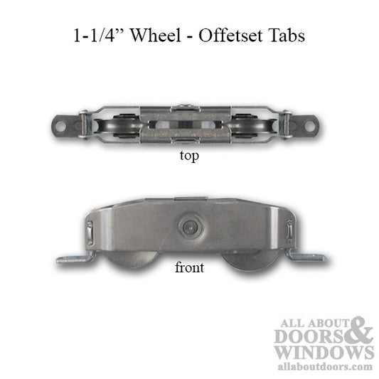 Sliding Door Roller Tandem Wheels For Milgard Vinyl Patio Glass Sliding Doors 1.25 Inch Steel Wheels