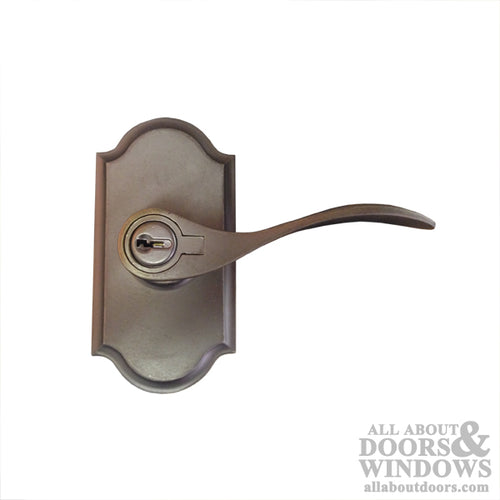 Weslock Bordeau Keyed Door Lever Right Hand Weathered Pewter Keyed Door Handle - Weslock Bordeau Keyed Door Lever Right Hand Weathered Pewter Keyed Door Handle