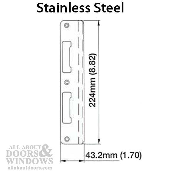 HOPPE Latch and Deadbolt Strike with Curved Lip for 1-3/4