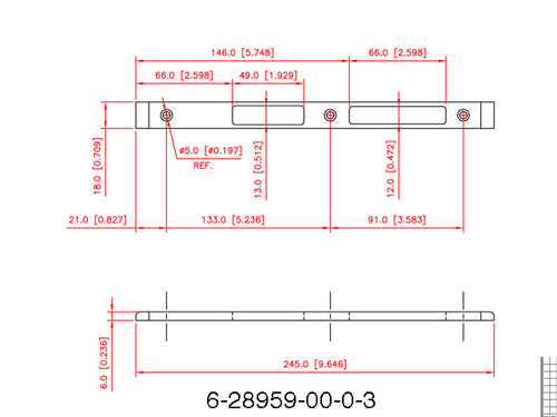 Non-Handed Strike Plate, Latch & Deadbolt, 1/4 inch Raised - Non-Handed Strike Plate, Latch & Deadbolt, 1/4 inch Raised