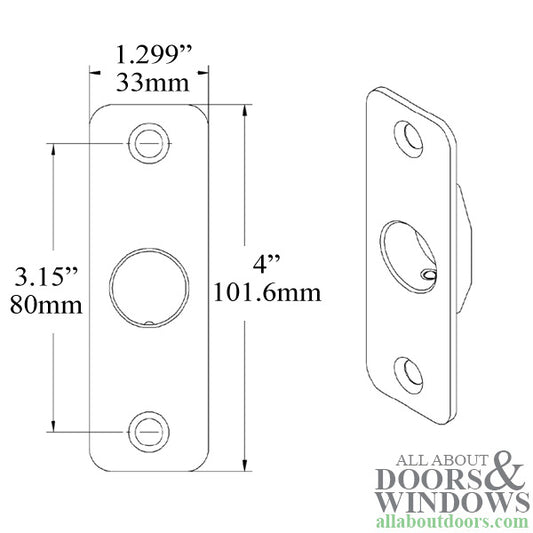 Removable Rosette for HOPPE Lift and Slide Door Systems - Rustic Umber