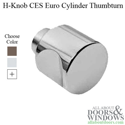 H-Knob, CES Euro Cylinder Thumbturn - Choose Color