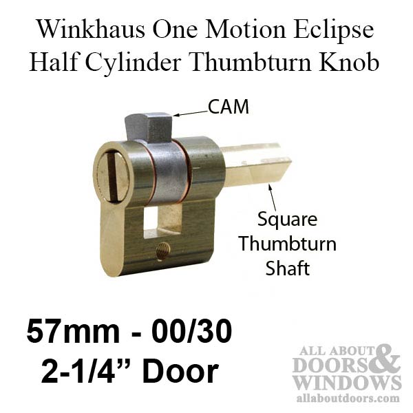 00/30T Winkhaus  Eclipse 2-1/4 / 57 mm Half Cylinder - 00/30T Winkhaus  Eclipse 2-1/4 / 57 mm Half Cylinder