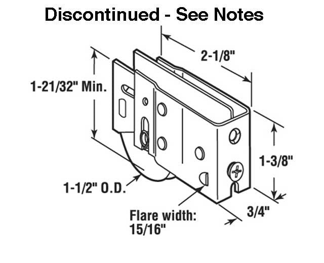 Roller Assembly for Sliding Patio Door with Adjustable Steel Housing 1.5 Inch Steel Ball Bearing Wheel Diameter - Roller Assembly for Sliding Patio Door with Adjustable Steel Housing 1.5 Inch Steel Ball Bearing Wheel Diameter