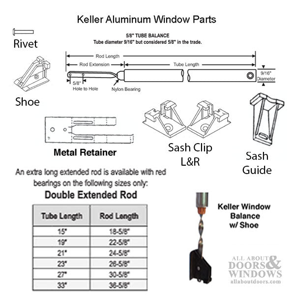 5/8 Double Extended Tip, Balance Rod - Red Bearing - 5/8 Double Extended Tip, Balance Rod - Red Bearing