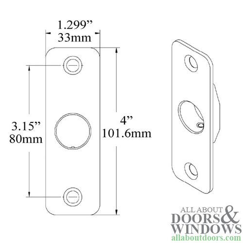 Removable Rosette for HOPPE Lift and Slide Door Systems - Satin Nickel - Removable Rosette for HOPPE Lift and Slide Door Systems - Satin Nickel