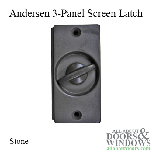 Andersen 3-Panel Primed Gliding Door Screen Latch / Lock - Stone - Andersen 3-Panel Primed Gliding Door Screen Latch / Lock - Stone