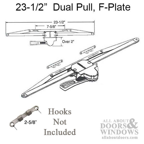 Truth Operator, Dual Hook, Lever, 23-1/4” - Longer F Plate - Truth Operator, Dual Hook, Lever, 23-1/4” - Longer F Plate