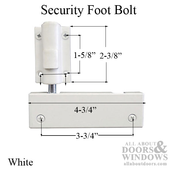 Veranda Patio Door High Security Foot bolt / Lock - Veranda Patio Door High Security Foot bolt / Lock