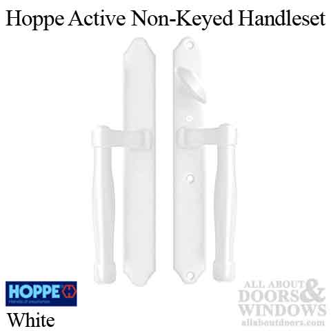 HOPPE HLS 9000 Sliding Door Handle Set Active Non-Keyed Outside White