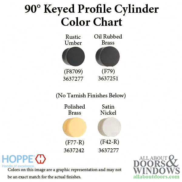 45.5/45.5 New Style HOPPE Non-Logo Active 90° Keyed Profile Cylinder Lock - 45.5/45.5 New Style HOPPE Non-Logo Active 90° Keyed Profile Cylinder Lock