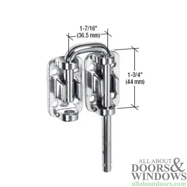 1-7/16 Inch Door Loop Lock - Nickel Plated - 1-7/16 Inch Door Loop Lock - Nickel Plated