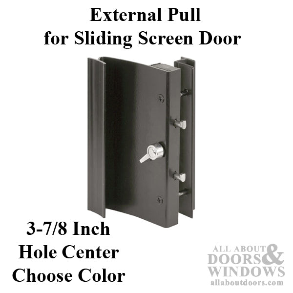 Handle Set for Sliding Patio Door with Extruded Aluminum Inside and Outside Pulls - Handle Set for Sliding Patio Door with Extruded Aluminum Inside and Outside Pulls