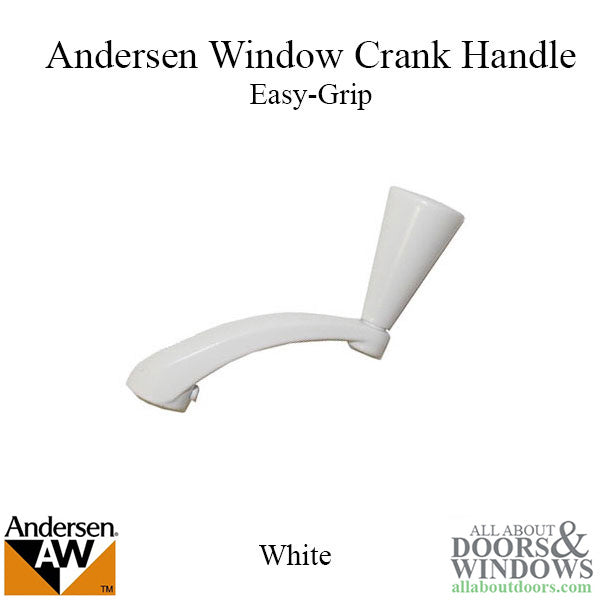 Andersen Window Improved/E-Z Casement Crank/Handle - Easy Grip - White - Andersen Window Improved/E-Z Casement Crank/Handle - Easy Grip - White