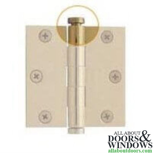 Baldwin 1035-TIP Button Tip Pair for Square Corner Hinge - Polished Brass - Baldwin 1035-TIP Button Tip Pair for Square Corner Hinge - Polished Brass