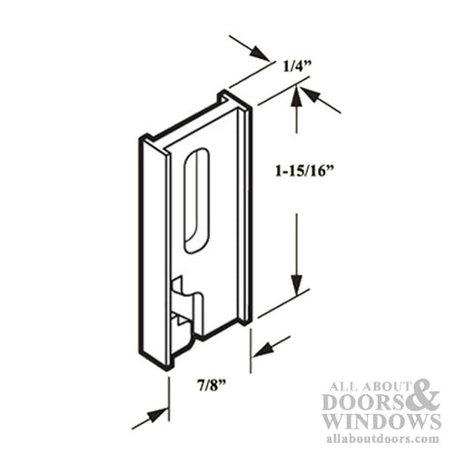 1-15/16 Inch Nylon Bottom Guide for Sliding Screen Door - 1-15/16 Inch Nylon Bottom Guide for Sliding Screen Door