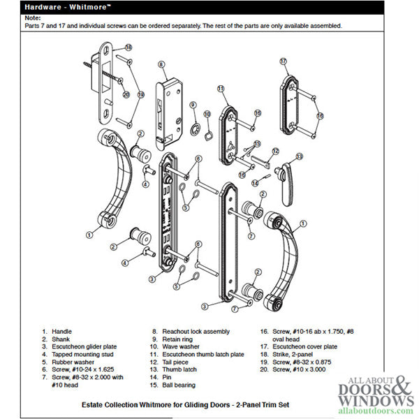 Andersen Window - Frenchwood Gliding Door - Keyed Lock - RH - Oil Rubbed Bronze - Andersen Window - Frenchwood Gliding Door - Keyed Lock - RH - Oil Rubbed Bronze