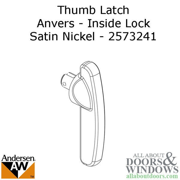 Andersen Anvers Door Lock Frenchwood Sliding Door Thumb Latch  Anvers Inside Door Lock - Andersen Anvers Door Lock Frenchwood Sliding Door Thumb Latch  Anvers Inside Door Lock