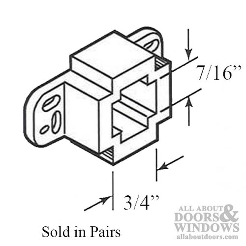 Backplate - Drawer Track, 3/4 inch - Backplate - Drawer Track, 3/4 inch