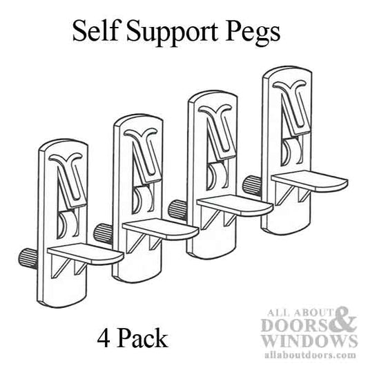 Peg - Shelf Support - 5mm Peg - 5/8 In Shelf - clear