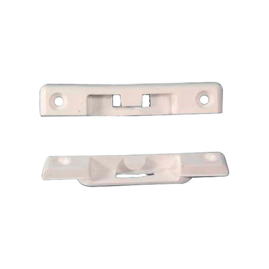 Keeper, Plastic,  2-5/16 Screw holes spacing - White