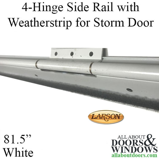 Larson 4-Hinge Side Rail with Weatherstrip 81.5" White