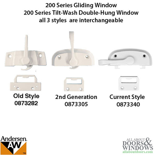 Andersen Sash Lock Kit 200 Series Tilt-Wash Window in White - Andersen Sash Lock Kit 200 Series Tilt-Wash Window in White